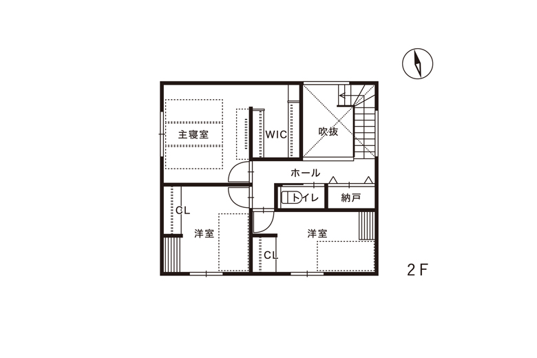 長岡市新保モデルハウス｜グレー×オークでシンプルにまとめた吹抜けのある住まい